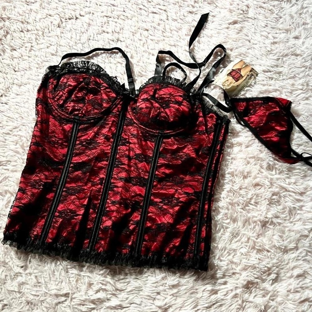 Dark Romance Feminine Whimsygoth Victorian Sexy Corset Lingerie Womens L Vampire